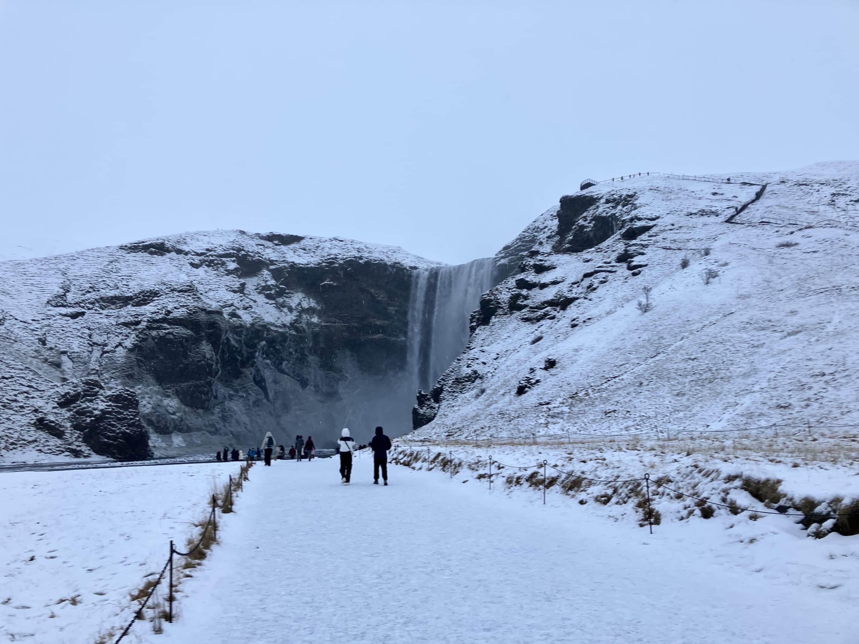 waterfall in winter