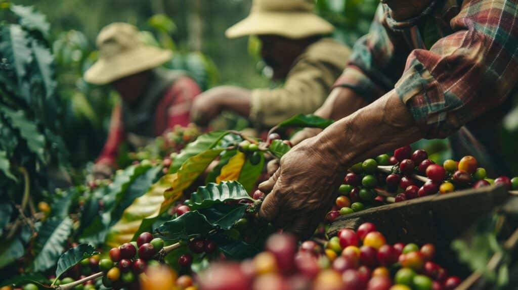 2025 Holiday Gift Guide: Sustainable Gifts That Support Communities Impacted by Natural Disasters Around the World 13 Indonesian harvesting coffee scaled 1